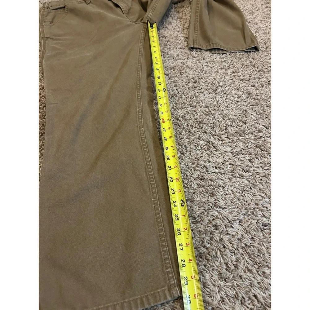 Wolverine Mens Brown‎ Canvas Work Pants 40x32 Rugged Duck Carpenter Utility